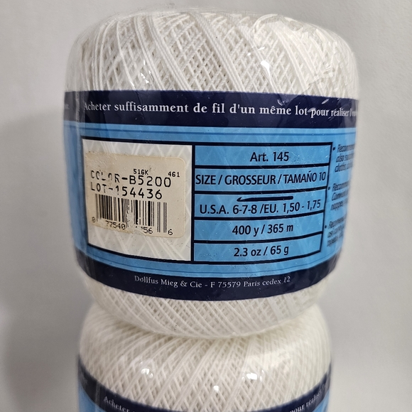 Lot of Vintage DMC Crochet Cotton - DMC B5200 & 955 - Picture 5 of 14